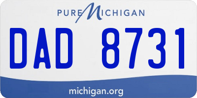 MI license plate DAD8731