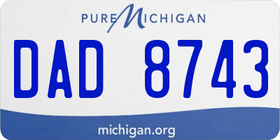 MI license plate DAD8743
