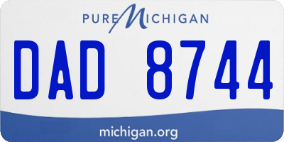 MI license plate DAD8744
