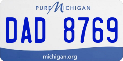 MI license plate DAD8769