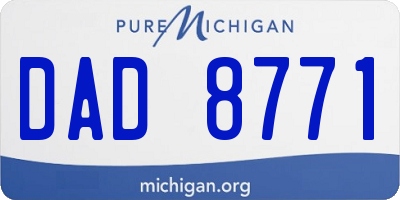 MI license plate DAD8771
