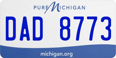MI license plate DAD8773