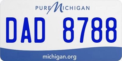 MI license plate DAD8788