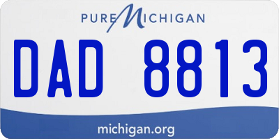 MI license plate DAD8813