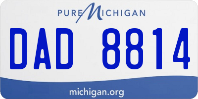 MI license plate DAD8814