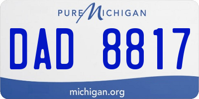 MI license plate DAD8817