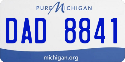 MI license plate DAD8841