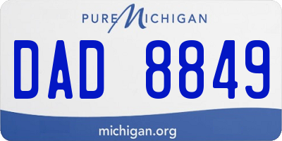 MI license plate DAD8849