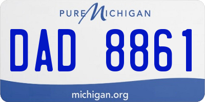 MI license plate DAD8861