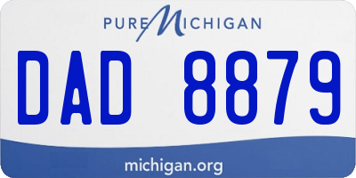 MI license plate DAD8879