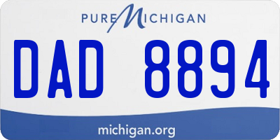 MI license plate DAD8894