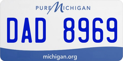 MI license plate DAD8969