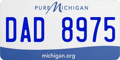 MI license plate DAD8975