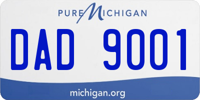 MI license plate DAD9001