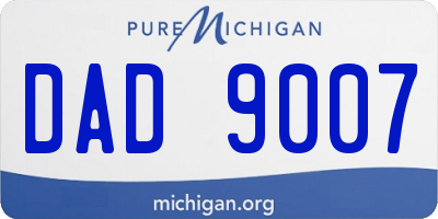 MI license plate DAD9007