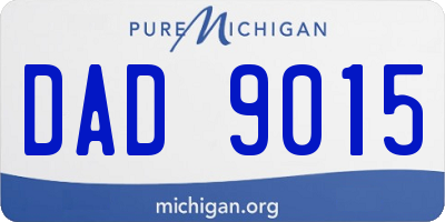 MI license plate DAD9015