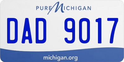 MI license plate DAD9017