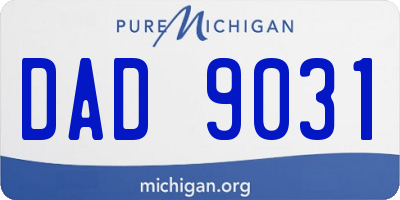 MI license plate DAD9031