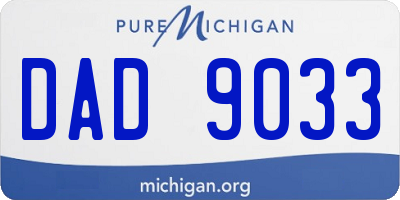 MI license plate DAD9033