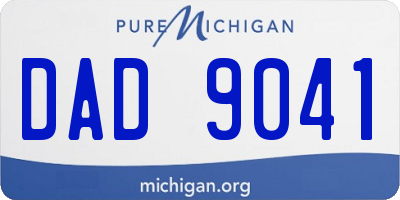 MI license plate DAD9041