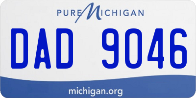 MI license plate DAD9046