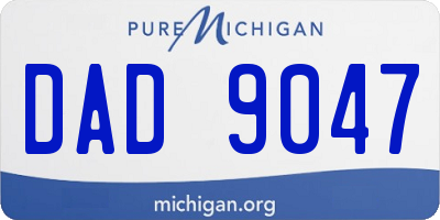 MI license plate DAD9047