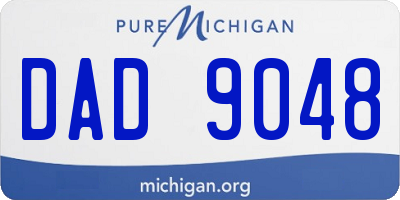 MI license plate DAD9048
