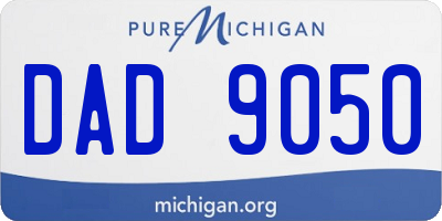 MI license plate DAD9050