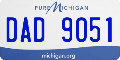 MI license plate DAD9051