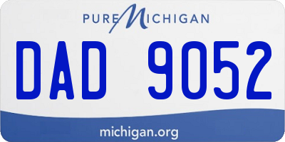 MI license plate DAD9052