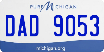 MI license plate DAD9053
