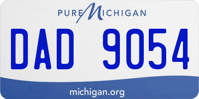 MI license plate DAD9054