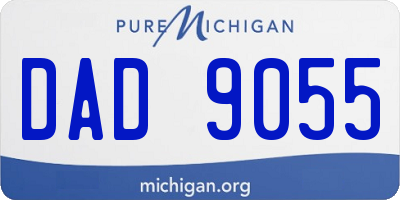 MI license plate DAD9055