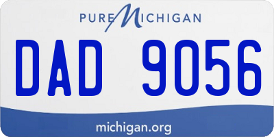MI license plate DAD9056