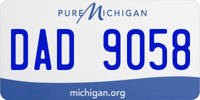 MI license plate DAD9058