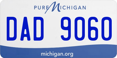 MI license plate DAD9060