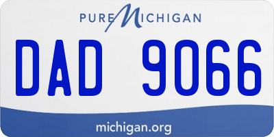 MI license plate DAD9066