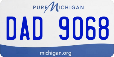 MI license plate DAD9068