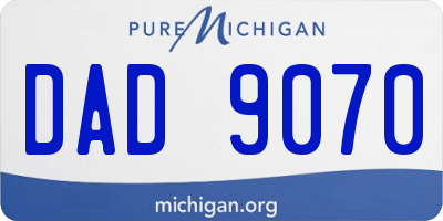 MI license plate DAD9070