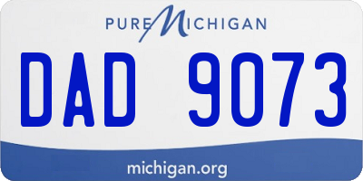 MI license plate DAD9073