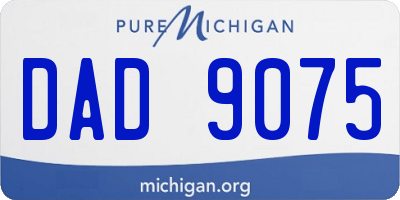 MI license plate DAD9075