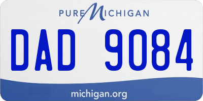 MI license plate DAD9084