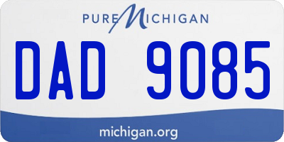 MI license plate DAD9085