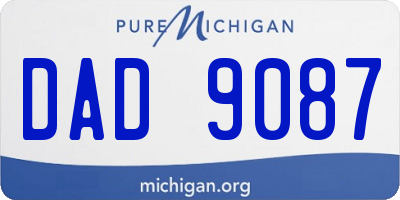MI license plate DAD9087