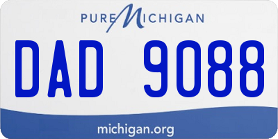 MI license plate DAD9088