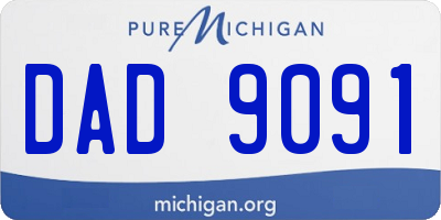 MI license plate DAD9091