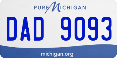 MI license plate DAD9093