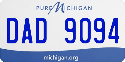 MI license plate DAD9094