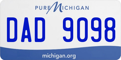 MI license plate DAD9098