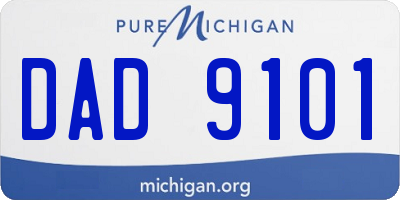 MI license plate DAD9101